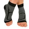 Compression Sports Ankle Brace; Heel Protector For Pain Relief; Outdoor Sports Accessories - Black - L-XL