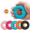 40-80LB Strength Hand Grip Ring; Muscle Power Training Silicone Ring; Fitness Body Building Carpal Expander Training Finger Ring - Rose Red-30-40BL
