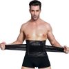 Waist Trimmers for Men Low Belly Stomach Wraps for Weight Loss - Black - XXL