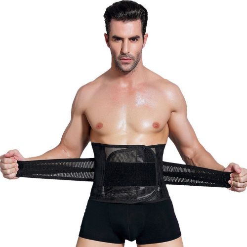 Waist Trimmers for Men Low Belly Stomach Wraps for Weight Loss - Black - M