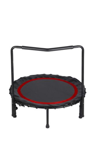 36"Foldable Mini Trampoline,Fitness Trampoline with Adjustable Handrail and Safety - 36