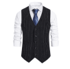 Men's Formal Suit Vest Slim Fit Waistcoat Business Vest For Suit Tuxed - M