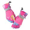 Winter Gloves Waterproof Ski Gloves Insulated Snowboard Gloves - Pink