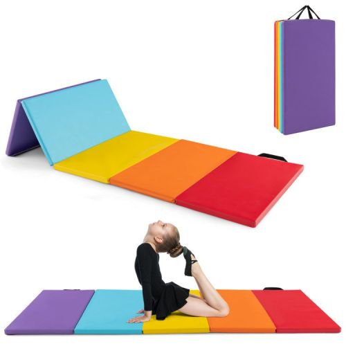 5-Panel Folding Gymnastics Mat for Kids - Multicolor