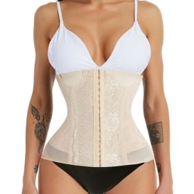 Waist trainer shaper corset slimming Belt underwear body shaper shapewear faja slimming belt tummy Sheath - beige 2 - XXXL
