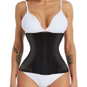 Waist trainer shaper corset slimming Belt underwear body shaper shapewear faja slimming belt tummy Sheath - black 2 - L