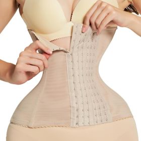 Waist trainer shaper corset slimming Belt underwear body shaper shapewear faja slimming belt tummy Sheath - beige 4 - XL