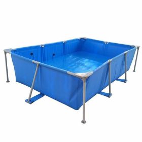 Metal Frame Rectangular Swimming Pool Portable Above Ground Easy Set Pool Family - as picture