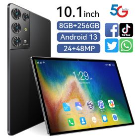 2023 New 5G Tablet PC, S30pro, 10.1 inch, 512GB large flash memory, Android Tablets, Dual Cards,  8000mAh Laptops, wifi GPS - black - 256GB