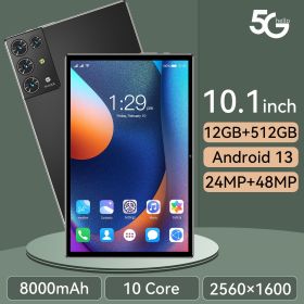 2023 New 5G Tablet PC, S30pro, 10.1 inch, 512GB large flash memory, Android Tablets, Dual Cards,  8000mAh Laptops, wifi GPS - black - 512GB