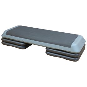 Adjustable Aerobic Stepper Workout Step with 4 Risers Fitness & Exercise Platform Trainer - as Pic