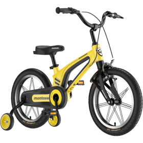 14" Kids Bike for Girls and Boys, Magnesium Alloy Frame with Auxiliary Wheel, Kids Single Speed Cruiser Bike. - as Pic