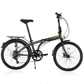 24" Folding City Bike Aluminum Frame 7 Speed Folding Bike - as Pic