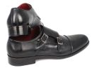 Paul Parkman Men's Cap-Toe Double Monkstraps Gray & Black - -----
