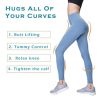 Women's High Waist Leggings Yoga Sport Pants - Light Blue - XL