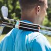 Portable Golf Club Retainer Fixed Standing Golf Club Clip Rack Holder Organizer; Golf Accessories - Black