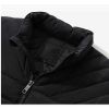 Men's Lightweight Winter Down Cotton Jackets Casual Puffer Jackets Black Coats - XXL