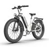 AOSTIRMOTOR New Pattern 26" 1000W Electric Bike Fat Tire 52V15AH Removable Lithium Battery for Adults(white) - as picture