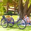 Adult Tricycle Trikes,3-Wheel Bikes,26 Inch Wheels Cruiser Bicycles with Large Shopping Basket for Women and Men - as Pic
