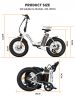 AOSTIRMOTOR G20 Folding Electric Bike Ebike Bicycle 500W Motor 20" Fat Tire With 36V/13Ah Li-Battery New Model - as Pic