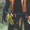 OZERO Men's Cycling Biker Gloves Fingerless Gym gloves Breathable MTB Accesories Motorcycle Sports Gloves Cycling Equipment - Yellow - M