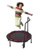 36"Foldable Mini Trampoline,Fitness Trampoline with Adjustable Handrail and Safety - 36