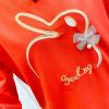 Plus Size Embroidery O Neck Long Sleeve Sweatshirts Top - XL - red