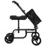 Folding Knee Scooter, Steerable Leg Walker with Bag and Dual Braking System, Crutch Alternative for Foot Injuries Ankles Surgery, Black - as Pic
