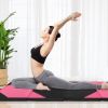 10' x 4' x 2" Folding Exercise Mat with Hook and Loop Fasteners - Black & Pink