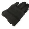 Cycling gloves fleece warm mountaineering skiing non-slip touch screen reflective gloves - Black - 24cm