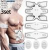 OSITO 3Sets Massager Machine Stimulator Fitness Trainer Arm/Waist/Leg Abdominal - white