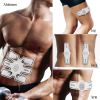 OSITO 3Sets Massager Machine Stimulator Fitness Trainer Arm/Waist/Leg Abdominal - white