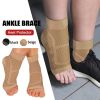 Compression Sports Ankle Brace; Heel Protector For Pain Relief; Outdoor Sports Accessories - Black - S-M