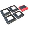 Height-Adjustable Step Aerobics Platform Fitness Equipment Stepper Trainer Exercise Step Platform with 4 Riser Red - as Pic