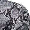 Men's Fashion Leopard Shirts Slim Fit Stand Collar Single Breasted Shirts Casual Long - Bwcs white02-XXL