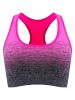 1pc/2pcs/3pcsMedium Support Two Tone Racer Back Sports Bra, Fitness Workout Running Yoga Bra - Green - M(6)