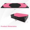 10' x 4' x 2" Folding Exercise Mat with Hook and Loop Fasteners - Black & Pink