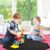 10' x 4' x 2" Folding Exercise Mat with Hook and Loop Fasteners - Black & Pink