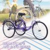 Adult Tricycle Trikes,3-Wheel Bikes,26 Inch Wheels Cruiser Bicycles with Large Shopping Basket for Women and Men - as Pic