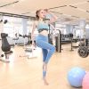 Women's High Waist Leggings Yoga Sport Pants - Light Blue - M