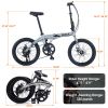20" Folding City Bike Aluminum Frame 8 Speed Folding Bike - as Pic