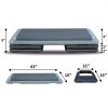 Adjustable Aerobic Stepper Workout Step with 4 Risers Fitness & Exercise Platform Trainer - as Pic