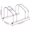 Bike Rack for 2 Bikes Galvanized Steel - Steel