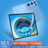 2023 New 5G Tablet PC, S30pro, 10.1 inch, 512GB large flash memory, Android Tablets, Dual Cards,  8000mAh Laptops, wifi GPS - blue - 128GB