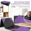 10' x 4' x 2" Folding Exercise Mat with Hook and Loop Fasteners - Purple