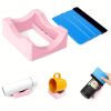 Silicone Cup Cradle For Tumblers With Built-in Slot; Anti-Slip Water Cup Holder For Tumblers/Coffee Cups/Glass/water Bottles/Cans - Blue