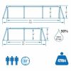 Metal Frame Rectangular Swimming Pool Portable Above Ground Easy Set Pool Family - as picture
