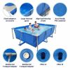 Metal Frame Rectangular Swimming Pool Portable Above Ground Easy Set Pool Family - as picture
