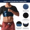 Men Heat Trapping Shirt Body Shaper Vest Pullover Sauna Sweat Suits Short Sleeve Compression Top - 4XL_5XL