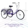 Adult Tricycle Trikes,3-Wheel Bikes,26 Inch Wheels Cruiser Bicycles with Large Shopping Basket for Women and Men - as Pic